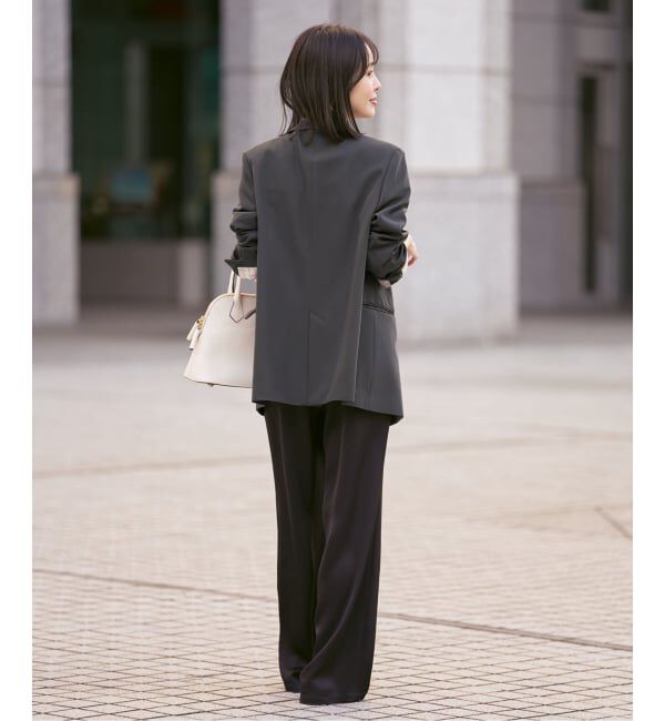 NOBLE「《追加・セットアップ対応》フローツイルピークドラペルジャケット」|テーラードジャケット|