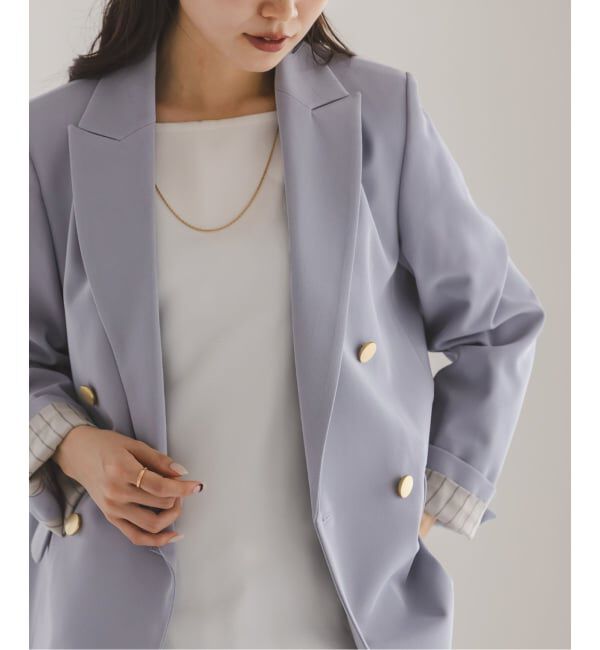 NOBLE「《追加・セットアップ対応》フローツイルピークドラペルジャケット」|テーラードジャケット|