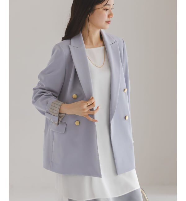 NOBLE「《追加・セットアップ対応》フローツイルピークドラペルジャケット」|テーラードジャケット|