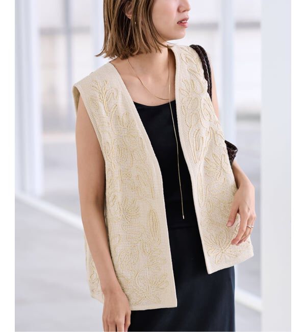 FRAMeWORK「メッシュエンブロイダリーベスト」|ダウンベスト・ベスト|