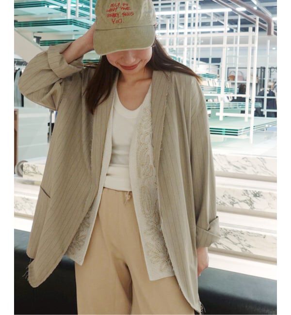 FRAMeWORK「メッシュエンブロイダリーベスト」|ダウンベスト・ベスト|