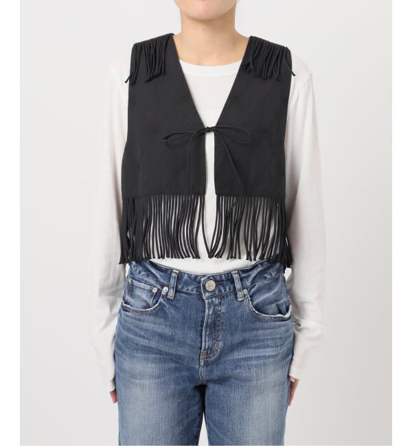 Spick and Span「crinkle crinkle crinkle 別注フリンジベスト*」|ダウンベスト・ベスト|