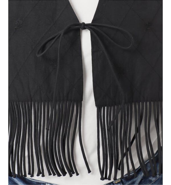 Spick and Span「crinkle crinkle crinkle 別注フリンジベスト*」|ダウンベスト・ベスト|