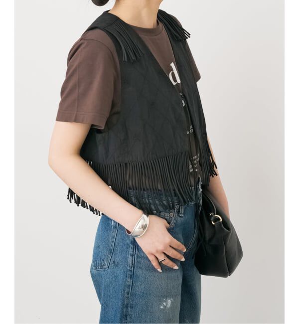 Spick and Span「crinkle crinkle crinkle 別注フリンジベスト*」|ダウンベスト・ベスト|