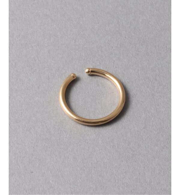 Lilas by Spick&Span「2cmサークルパイプイヤーカフ K10（片耳）」|イヤーカフ|