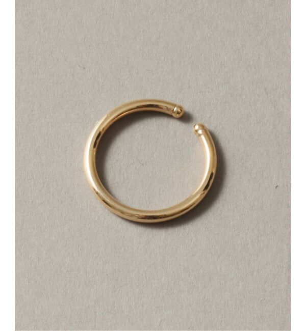 Lilas by Spick&Span「2cmサークルパイプイヤーカフ K10（片耳）」|イヤーカフ|