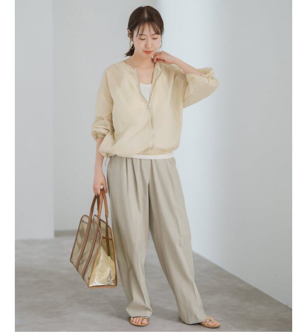 Spick and Span「《WEB限定 / 追加予約》シアーフロントZIPブルゾン」|その他|