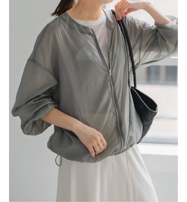 Spick and Span「《WEB限定 / 追加予約》シアーフロントZIPブルゾン」|その他|