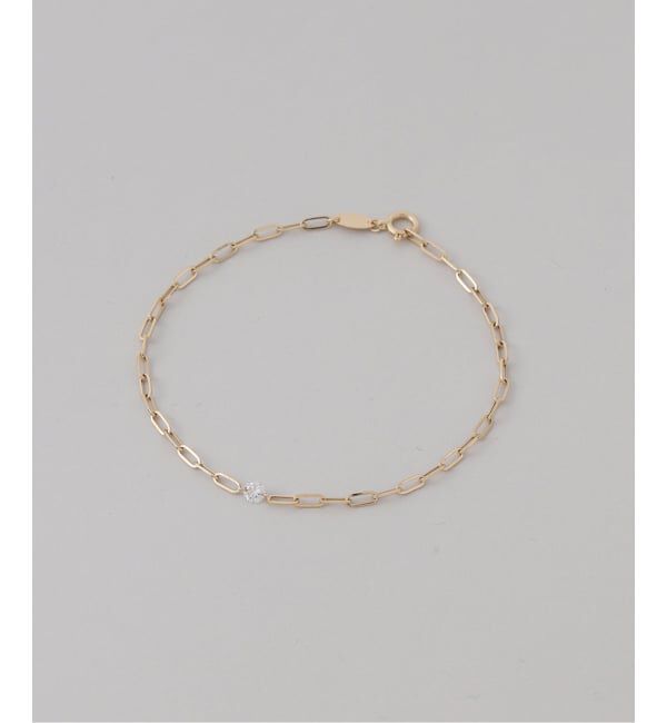 Lilas by Spick&Span「ダブルホールダイヤペーパークリップチェーンブレスレット K18」|ブレスレット・バングル|