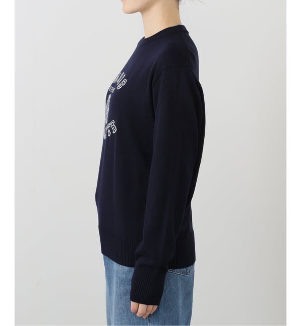  「【洗える】インターシャロゴニット」|ニット・セーター|