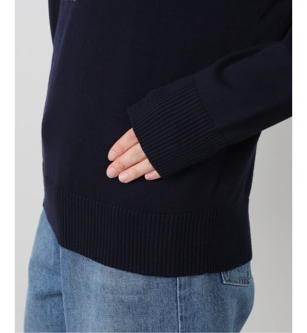  「【洗える】インターシャロゴニット」|ニット・セーター|