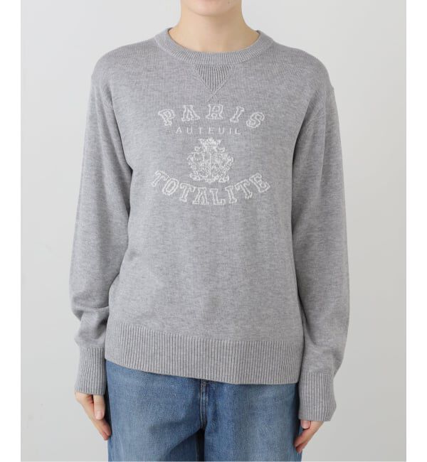  「【洗える】インターシャロゴニット」|ニット・セーター|