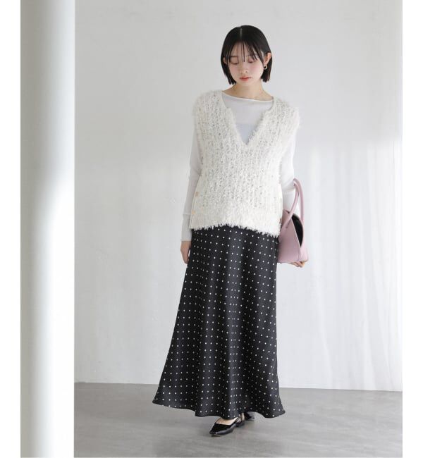  「【洗える】チュールペーパーベスト」|ベスト・ジレ|