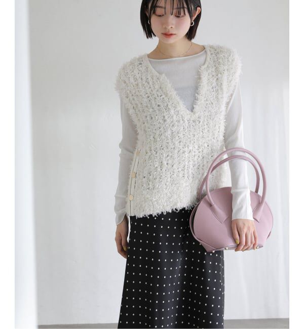  「【洗える】チュールペーパーベスト」|ベスト・ジレ|