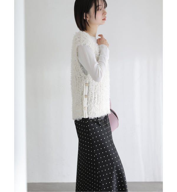  「【洗える】チュールペーパーベスト」|ベスト・ジレ|