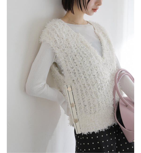  「【洗える】チュールペーパーベスト」|ベスト・ジレ|