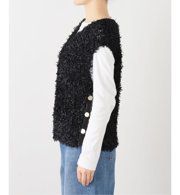  「【洗える】チュールペーパーベスト」|ベスト・ジレ|