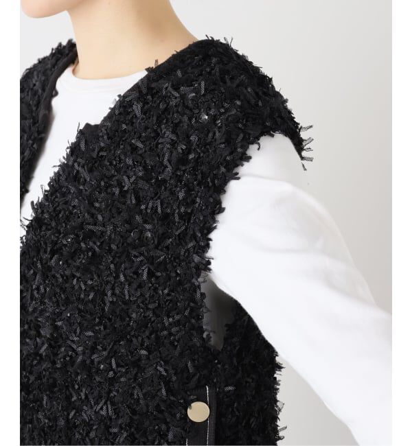  「【洗える】チュールペーパーベスト」|ベスト・ジレ|