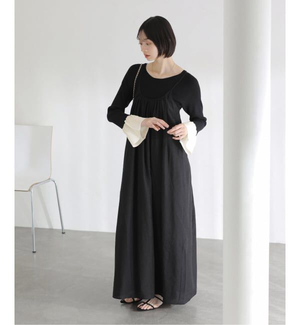  「【洗える】フリルスリーブニット」|ニット・セーター|