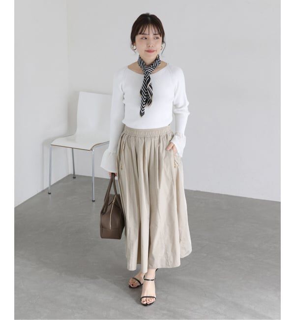  「【洗える】タフタジップポケットスカート」|スカート|