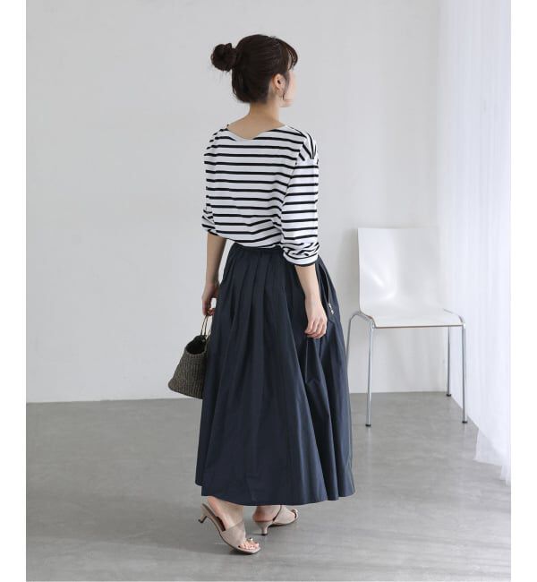  「【洗える】タフタジップポケットスカート」|スカート|