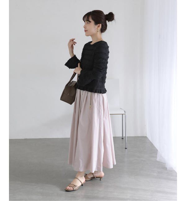  「【洗える】タフタジップポケットスカート」|スカート|