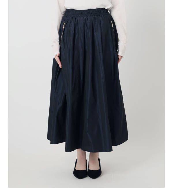  「【洗える】タフタジップポケットスカート」|スカート|