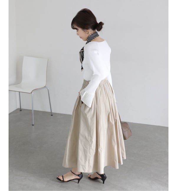  「【洗える】タフタジップポケットスカート」|スカート|