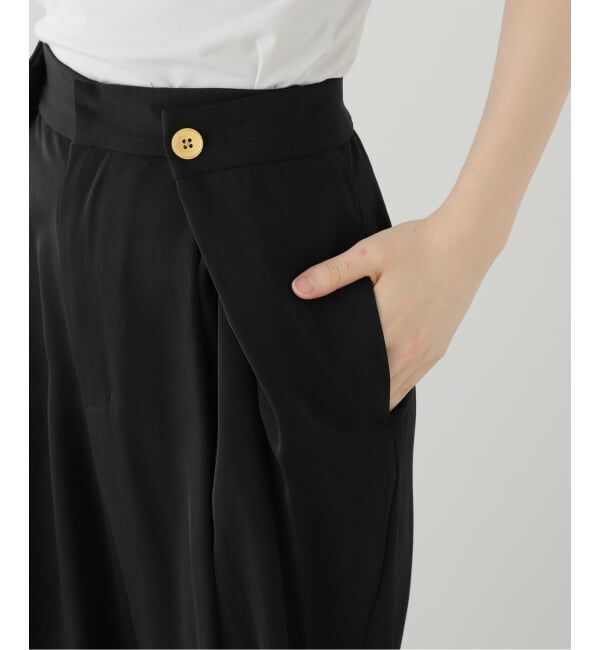  「【洗える】タックボタンパンツ」|スラックス|