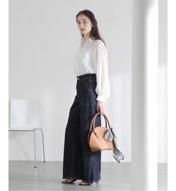  「M Rose/エンメローズ ラウンドレザートートバッグ」|トートバッグ|