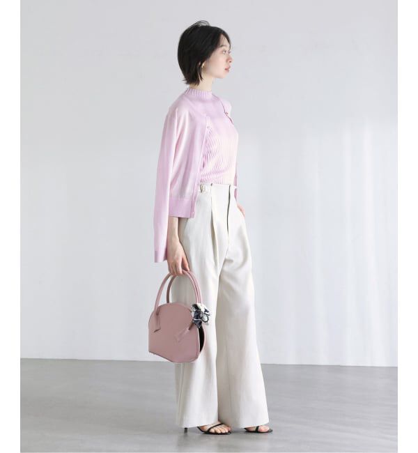  「M Rose/エンメローズ ラウンドレザートートバッグ」|トートバッグ|