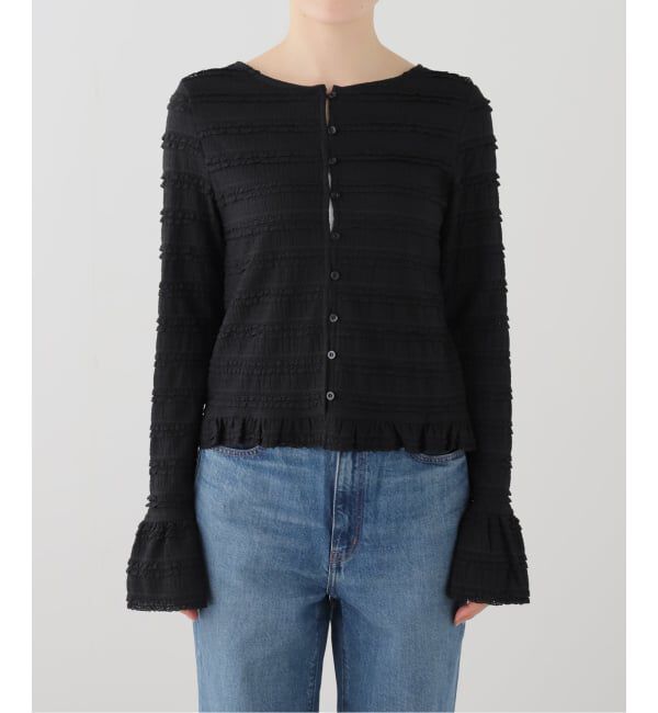  「【洗える】Mewl / ミュール ミニフリル2WAYカーデ」|カーディガン|