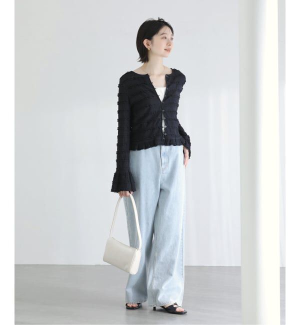  「【洗える】Mewl / ミュール ミニフリル2WAYカーデ」|カーディガン|