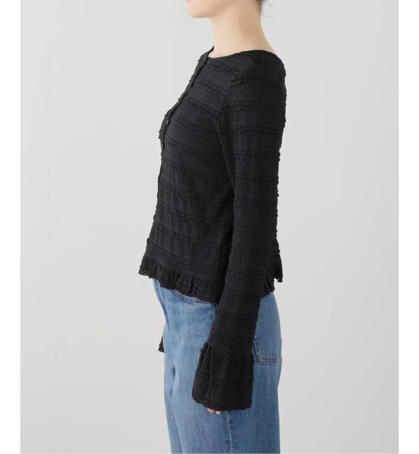  「【洗える】Mewl / ミュール ミニフリル2WAYカーデ」|カーディガン|