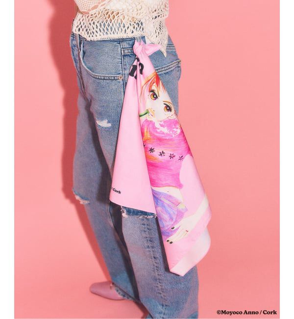  「LE TALON&times;HAPPY MANIAコットンハンカチ」|ハンカチ|ピンク