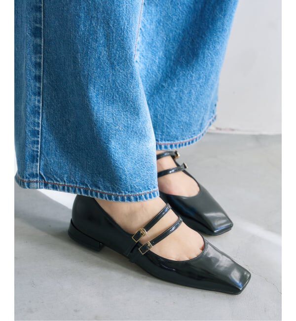  「《追加》スクエアWストラップメリージェーン」|パンプス|