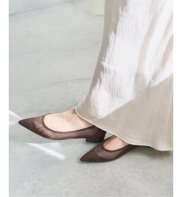  「《追加予約3》ポインテッドネットフラット」|その他|ブラウン