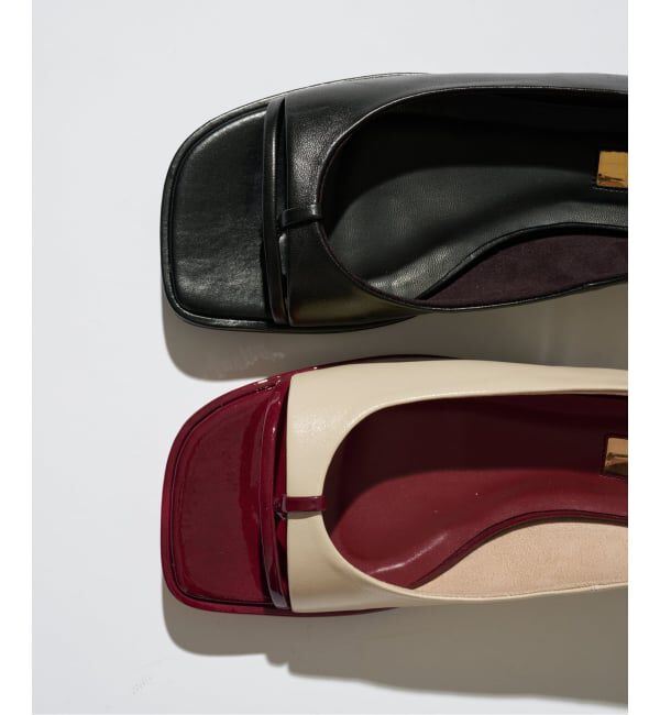 GRISE「《追加予約》GRISEレザーオープントゥトングフラット」|その他|