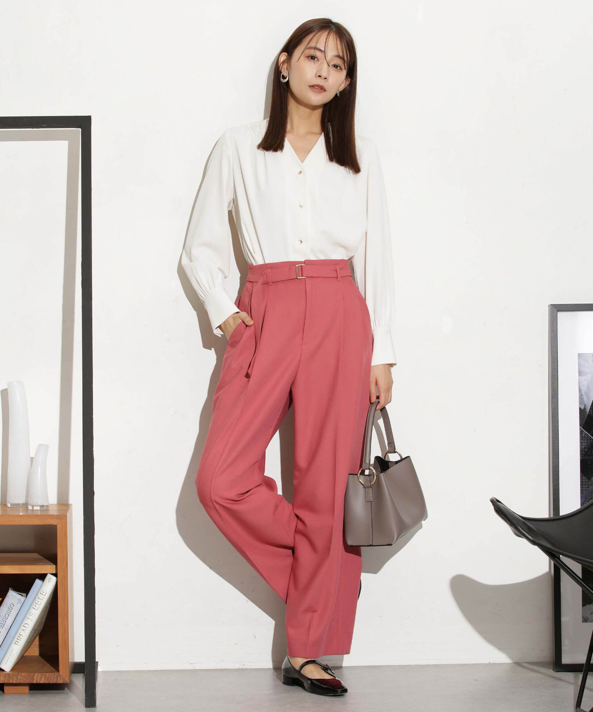 nano･universe「ベルト付きセミワイドツイルパンツ」|その他|