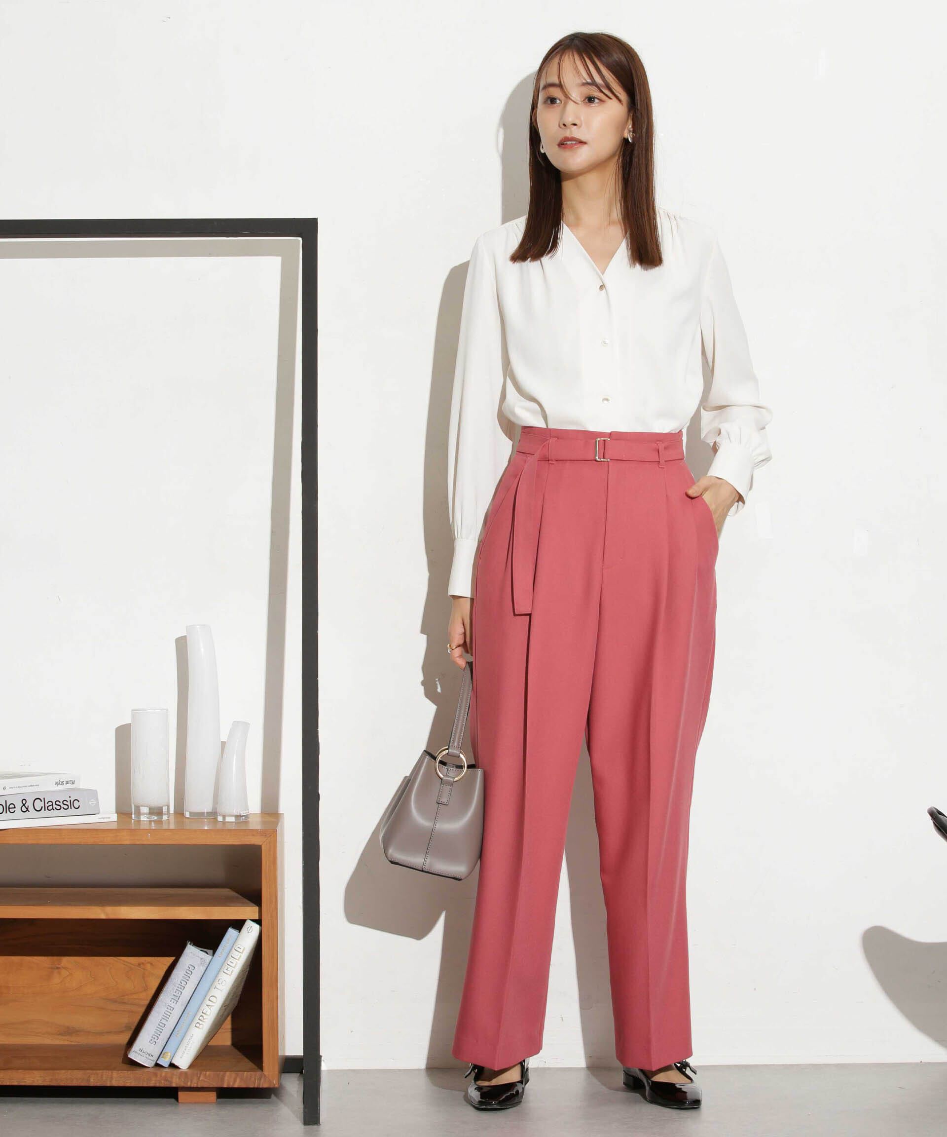 nano･universe「ベルト付きセミワイドツイルパンツ」|その他|