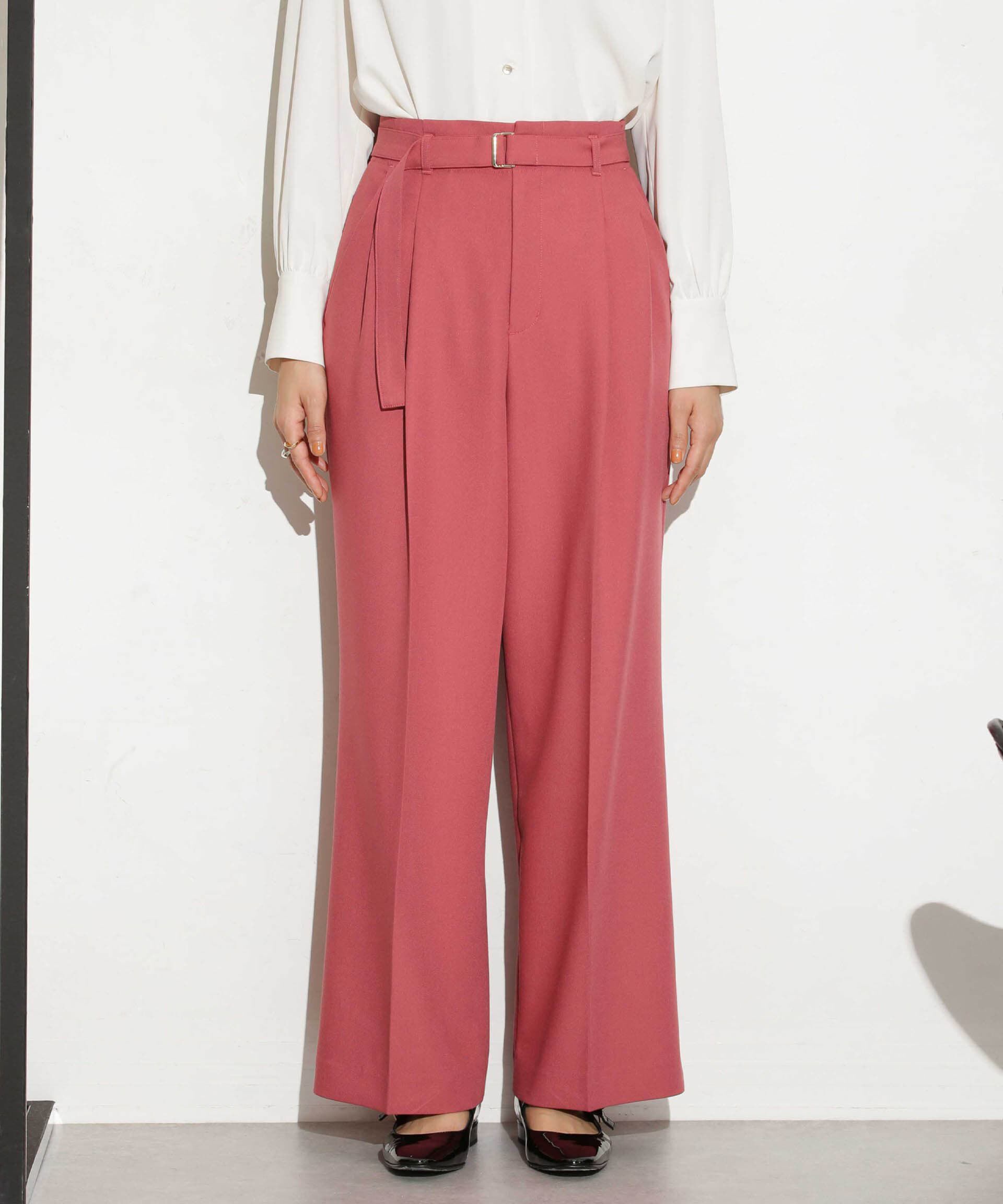 nano･universe「ベルト付きセミワイドツイルパンツ」|その他|