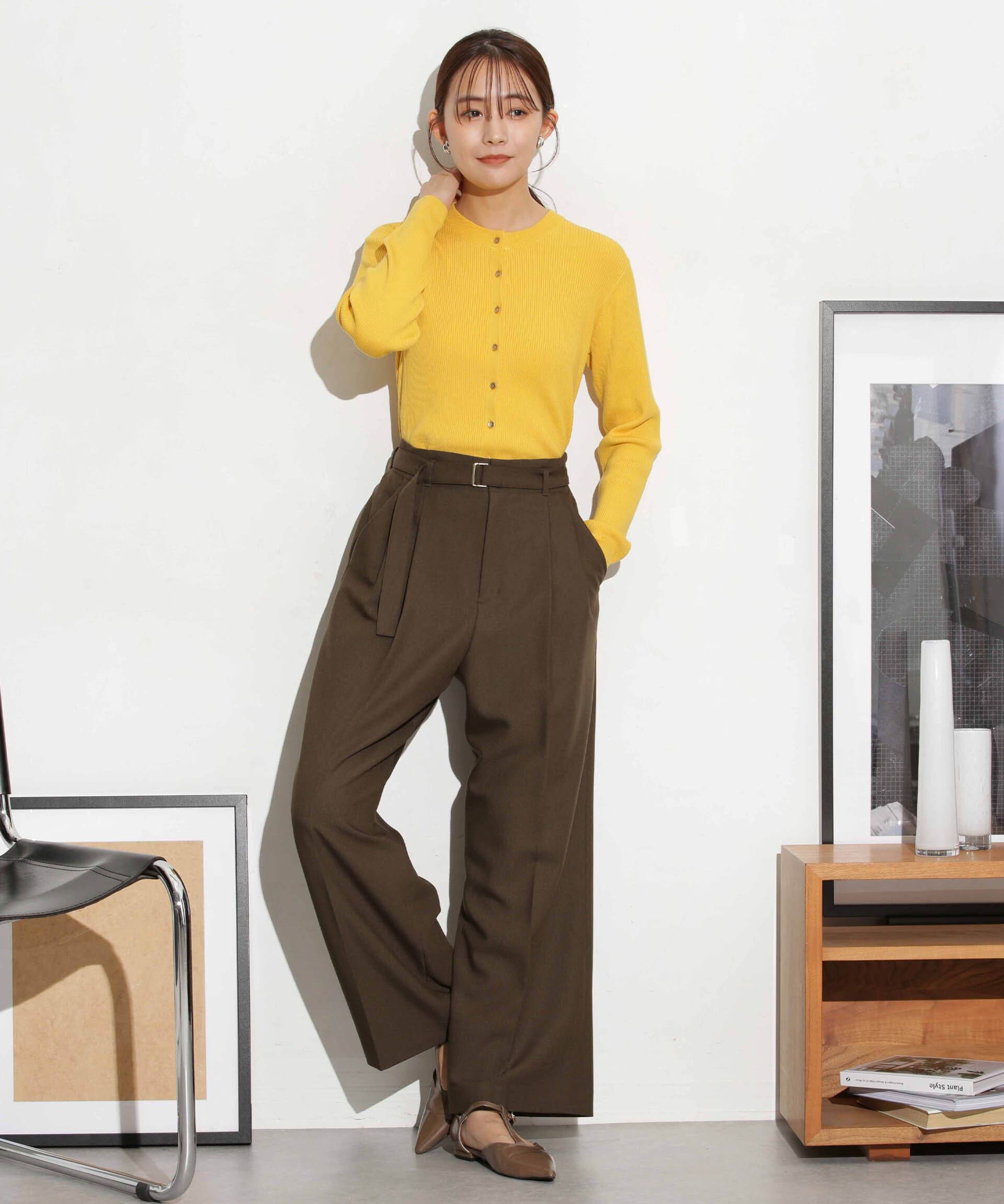 nano･universe「ベルト付きセミワイドツイルパンツ」|その他|