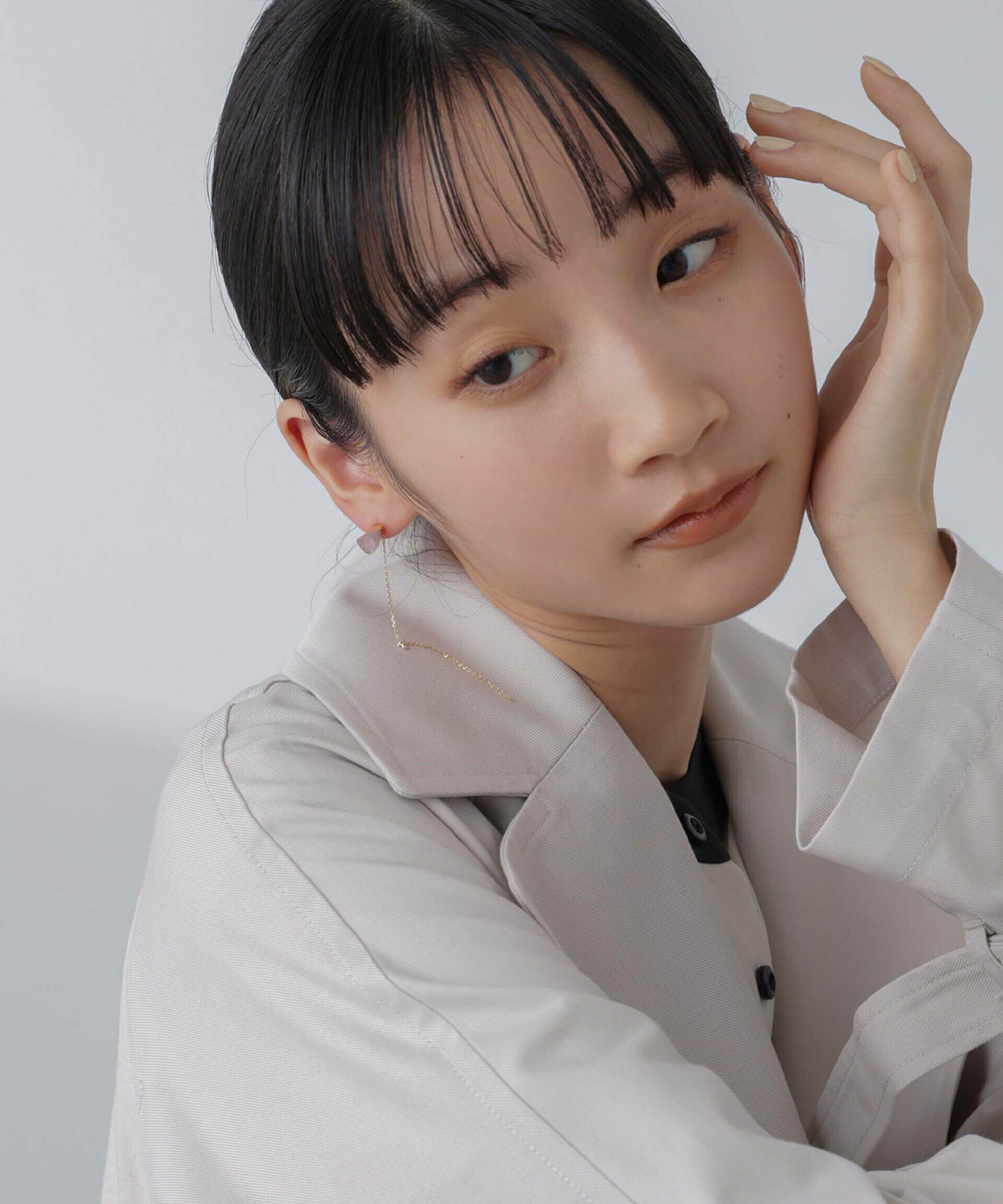 nano･universe「ストーンチェーンピアス」|ピアス|パターン1