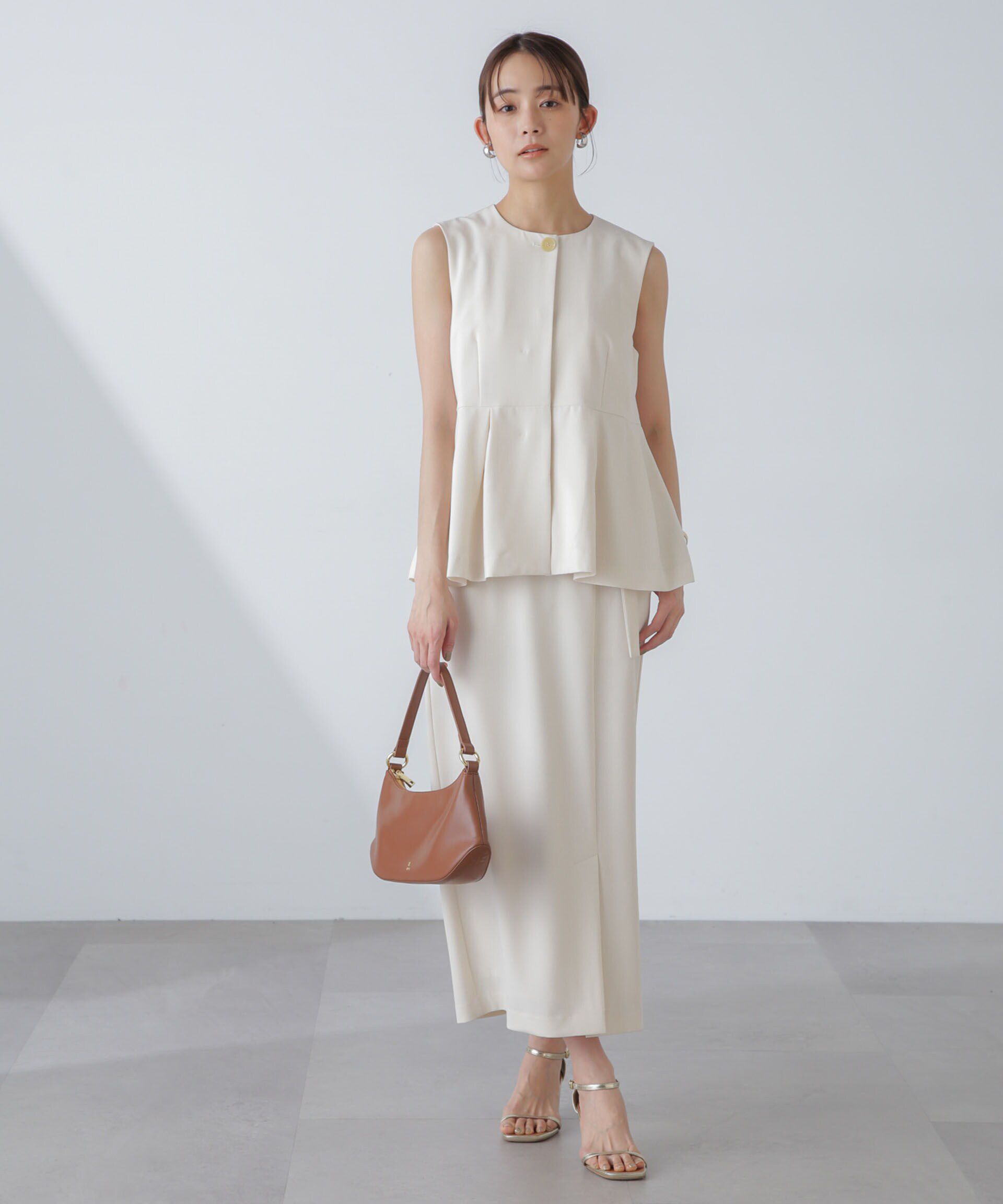 nano･universe「多機能素材ペプラムジレ(セットアップ可）」|ベスト・ジレ|