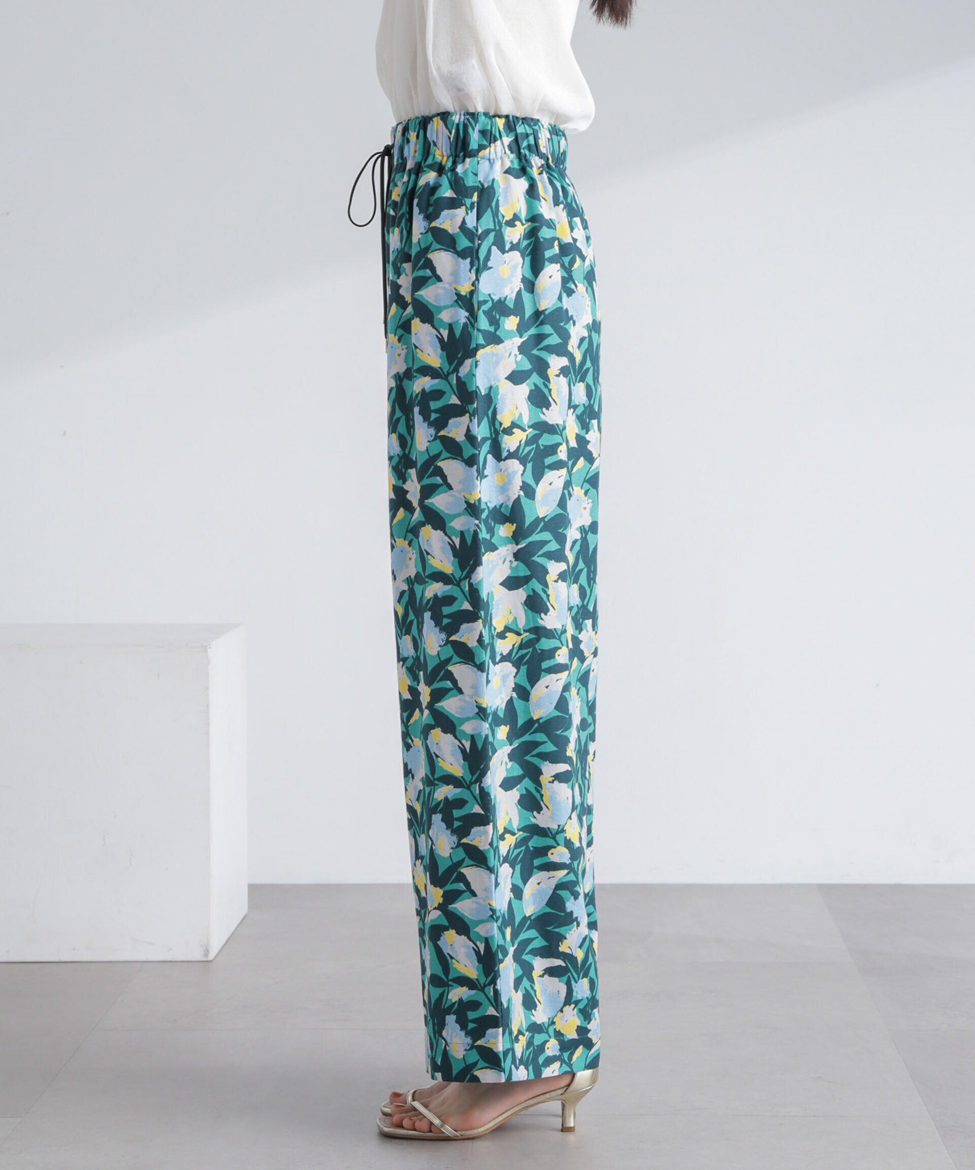 nano･universe「ボタニカルプリントイージーワイドパンツ」|その他|