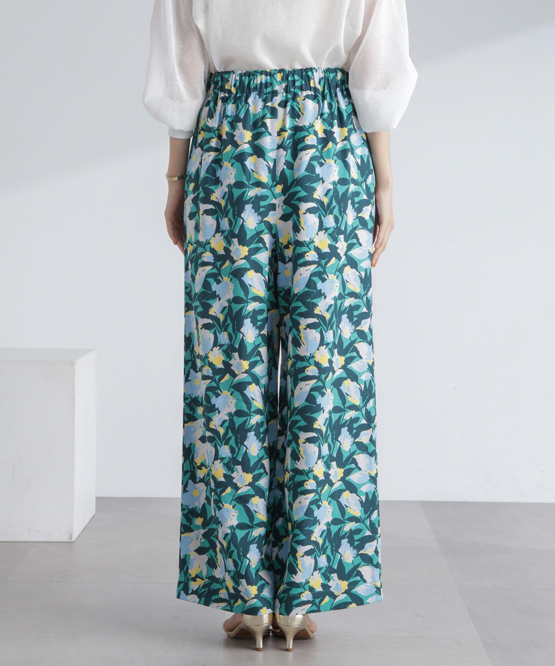 nano･universe「ボタニカルプリントイージーワイドパンツ」|その他|