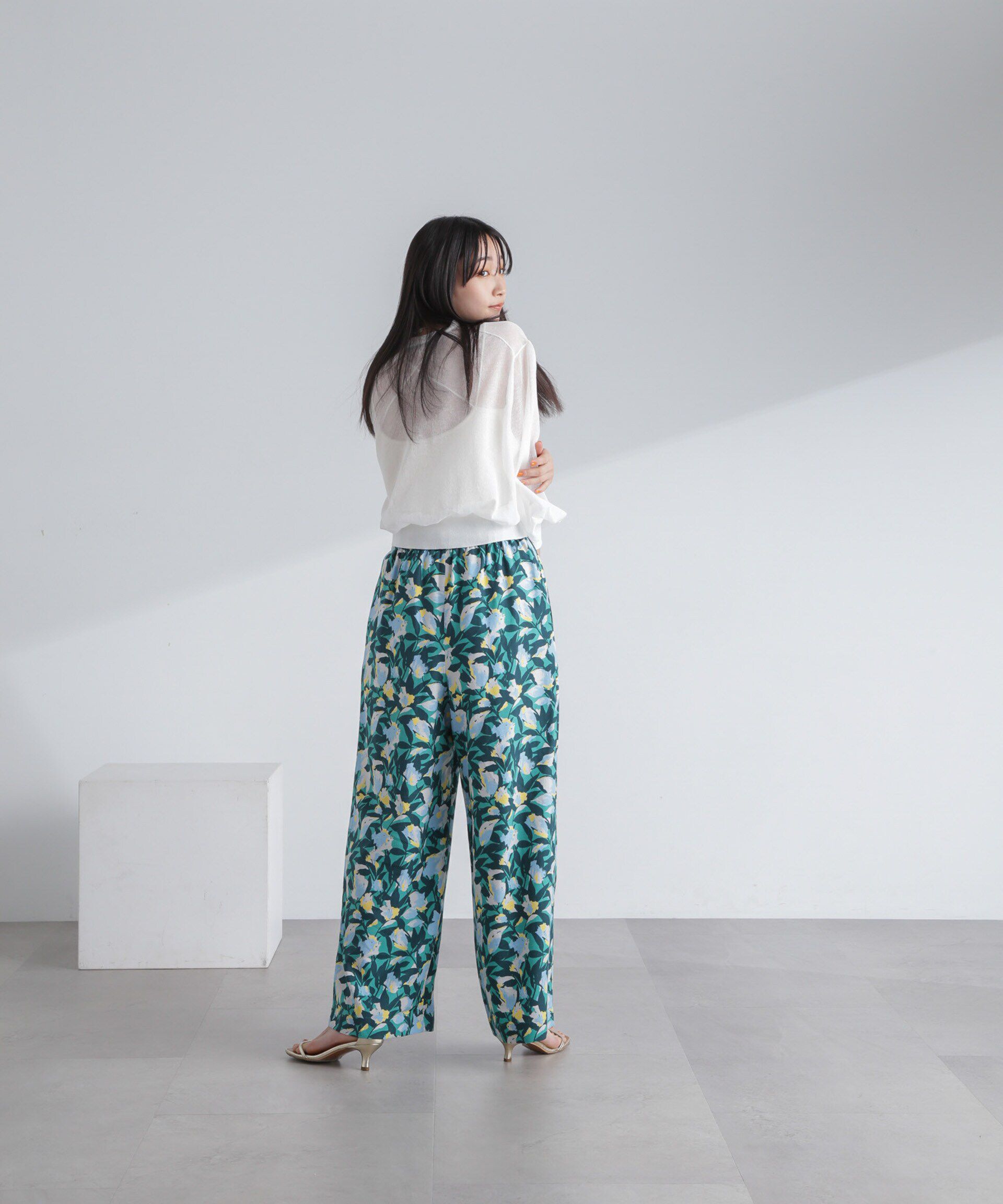 nano･universe「ボタニカルプリントイージーワイドパンツ」|その他|