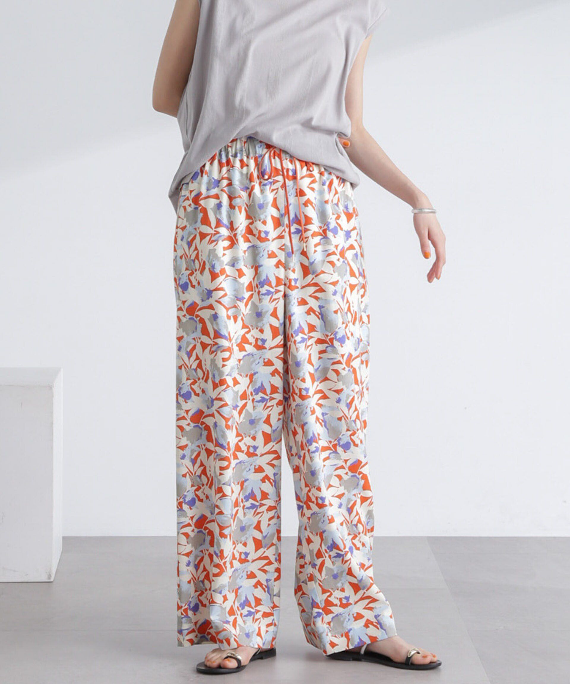 nano･universe「ボタニカルプリントイージーワイドパンツ」|その他|