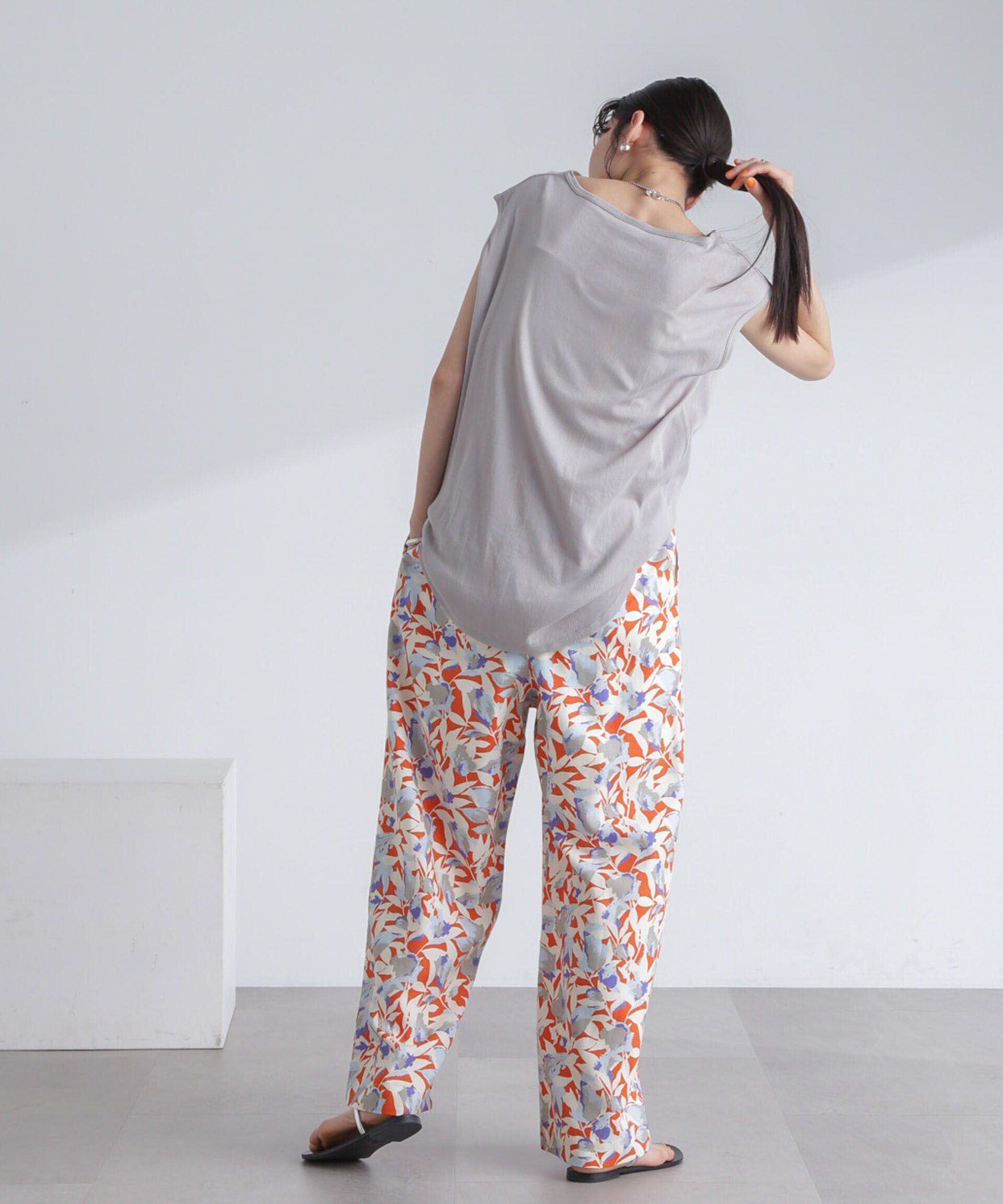 nano･universe「ボタニカルプリントイージーワイドパンツ」|その他|