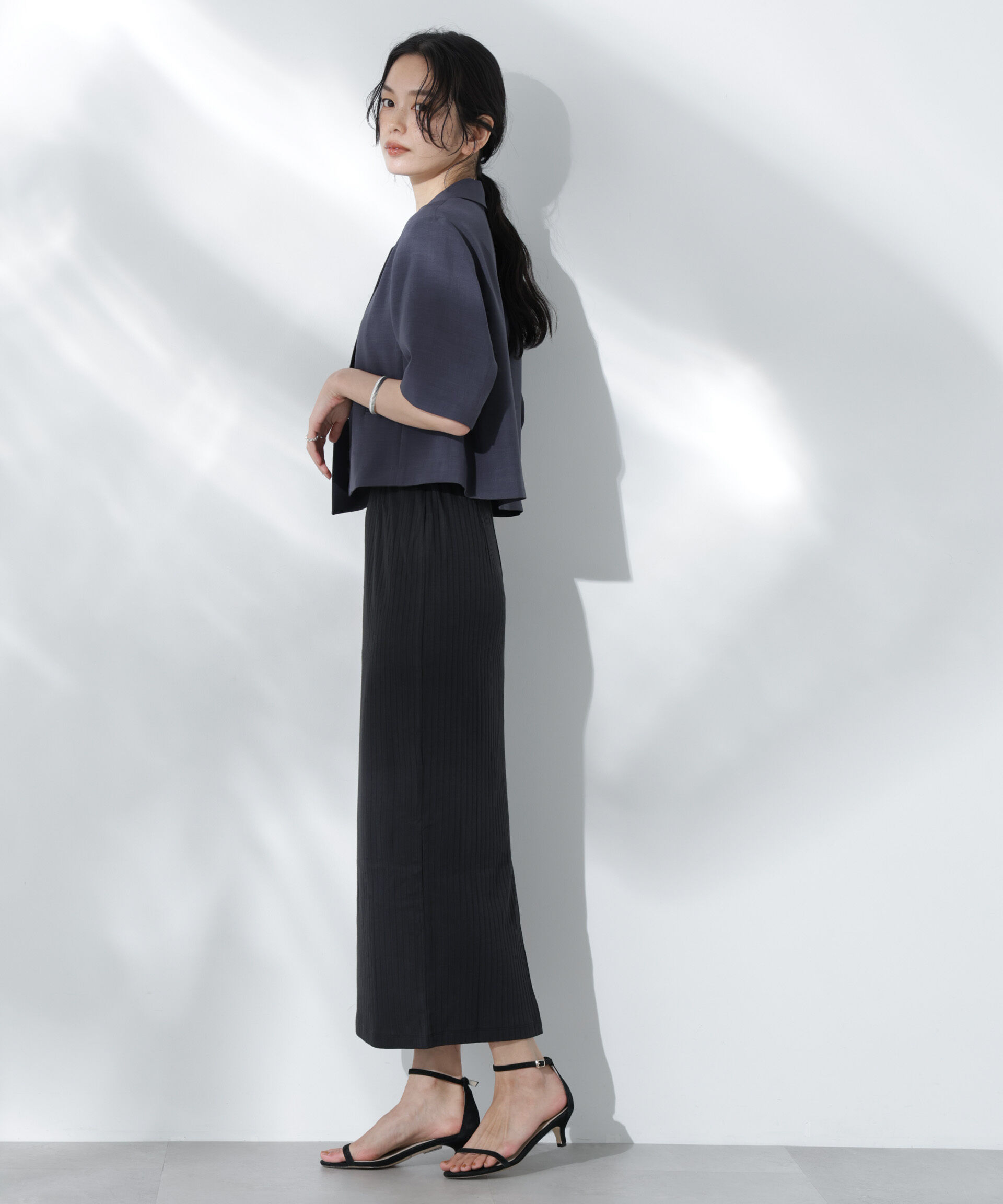 nano･universe「Anti Soaked(R) 汗染み防止リブタイトスカート（セットアップ可）」|スカート|